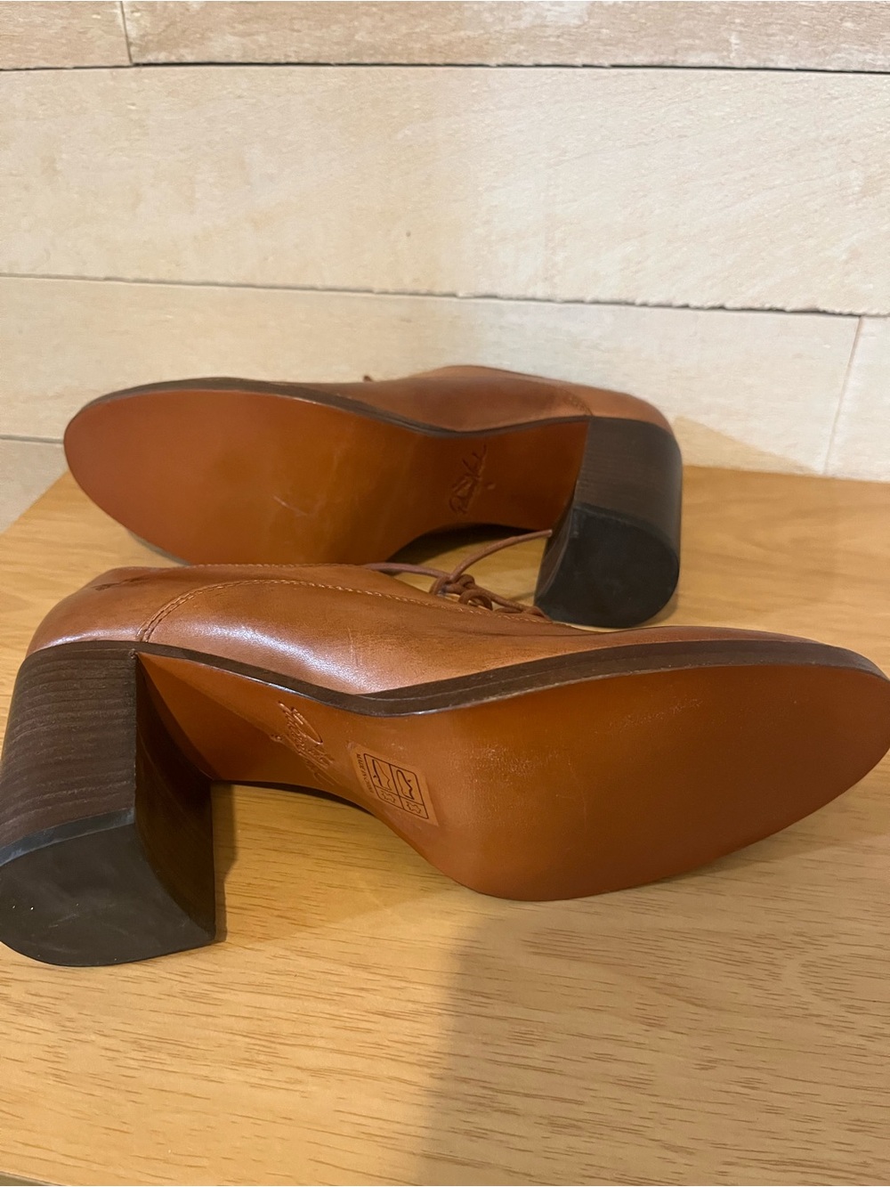 Patricia Nash Anna Oxford Shoes-Tan Leather - Picture 11 of 12